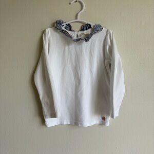 Babycottons Blue and White Patterned Shirt Size 4